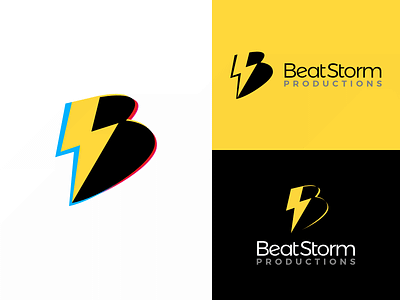 BeatStorm Productions - Logo Design b logo design design graphic design identity logo logo design logos media company quirky logo design