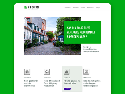 KH ENERGY - Website design energy green header hero spot icons ui ux web website
