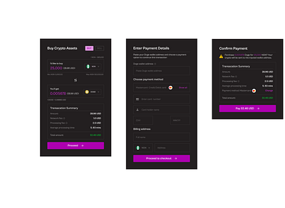 On-Ramp Modals blockchain crypto defi figma productdesign ui