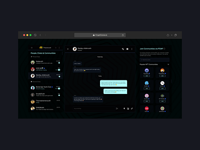 Social Messaging dApp with ENS blockchain crypto defi design figma product ui