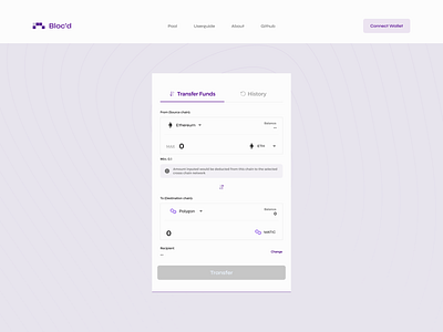 Cross-Chain Bridge blockchain crypto defi design figma product ui