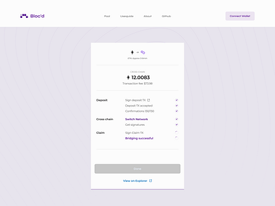 Cross-Chain Bridge blockchain crypto defi design figma product ui