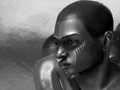 Ebony africa art arts black darkskin draw painting photoshop skin tribal