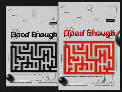Good Enough | A4 Poster design flyer graphic design poster poster design typography vector