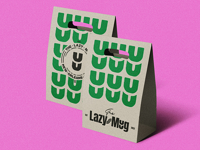 The Lazy Mug | New Orleans Café brand identity branding cafe coffee graphic design packaging packaging design vector