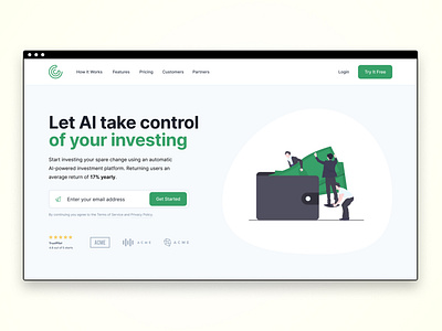 Finance Landing Page Concept