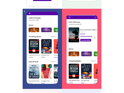 Book App app design ui