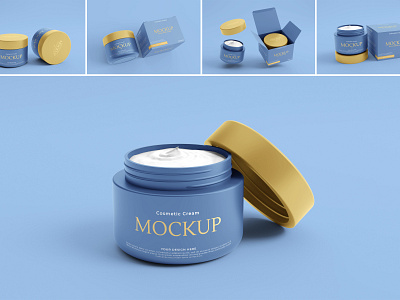 Cosmetic Cream Mockups branding cosmetic cosmetic cream mockup elegant logo logo mockup mockup mockups premium product realistic simple
