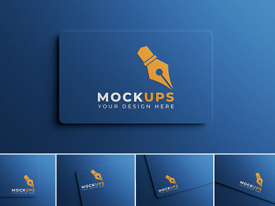 Paper Mockups branding business card canvas design elegant logo logo mockup mockup mockups paper premium simple