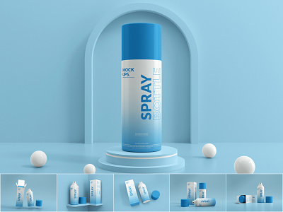 Spray Bottle Mockups beauty bottle graphic design mockup mockups packaging psd spray spray bottle mockups