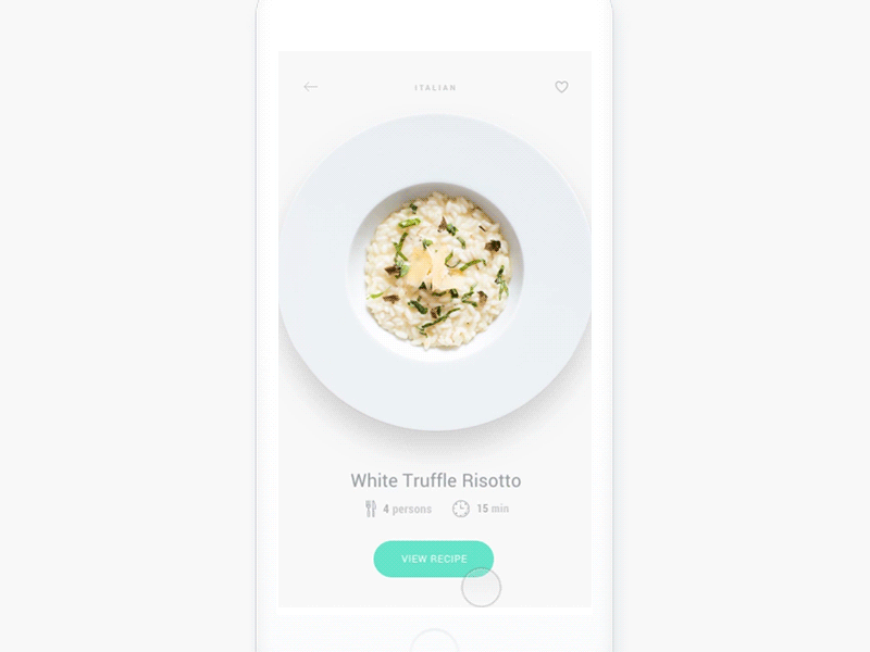 Recipe App animation app dailyui eat food ios ui