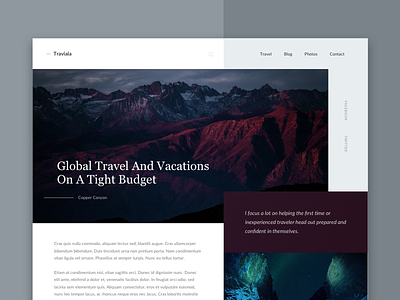Travel Blog blog travel ui web webdesign website