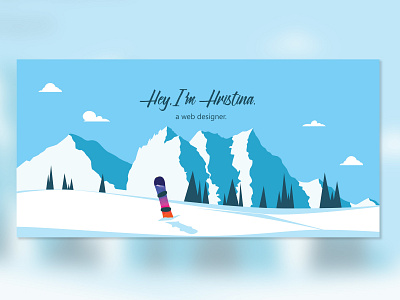 Snowy hero image design hero hero banner hero header mountain snow snowboard snowboarding ui winter