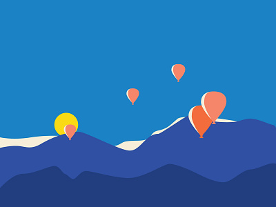 Balloons illustration art balloons design dribbble illustration illustrator illustrator art landscape vector