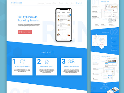 Desktop and mobile landing page of a client