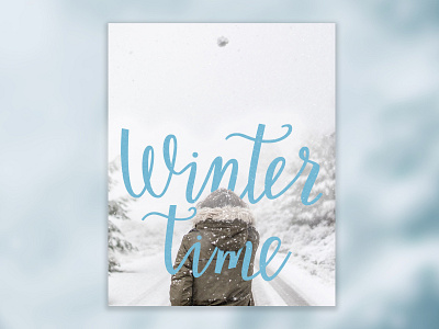 Winter time hand lettering design