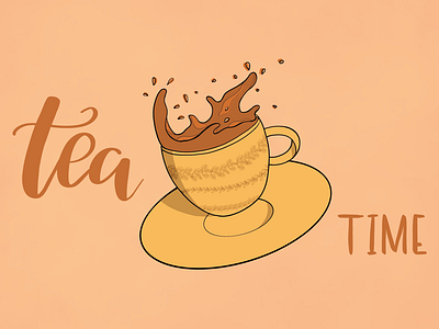 Tea time illustration art design digital dribbble illustration tea