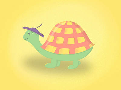 Happy turtle illustration artwork colorful design drawing fun illustration illustrator ipad ipad pro procreate turtle