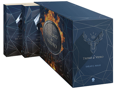 Box and book series design of "Trono de Vidro"