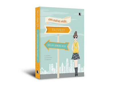 Cover design of "Em outra vida, talvez" book cover em outra vida maybe in another life record talvez taylor jenkins reid