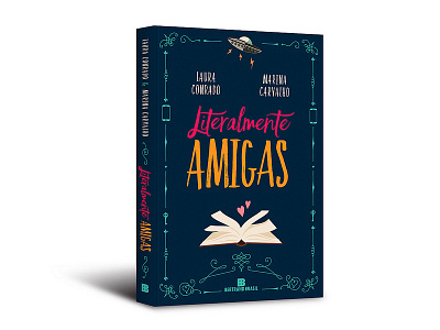 Cover design of "Literalmente amigas" bertrand brasil book cover editorial laura conrado literalmente amigas marina carvalho publishing