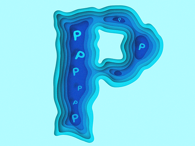 P floating island layered layers swimming pool type typeart typography water