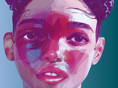 FKA TWIGS LowPoly Portrait