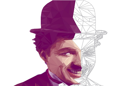 Charlie Chaplin LowPoly Portrait Process