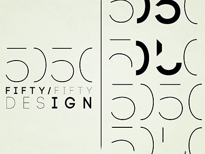 50/50 Design Logo