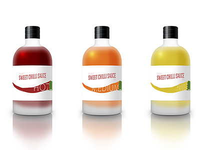 Sweet Chilli Sauce Lable branding label design packaging