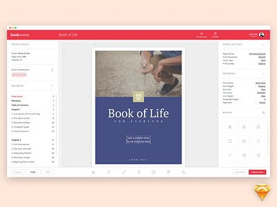 Bookworm UI Kit (demo pack) app book bookworm dashboard free freebie kit publish publishing sketch ui web