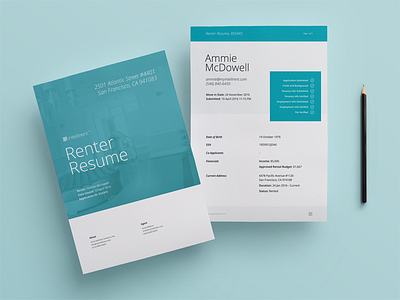 Renter Resume brochure letter mockup pdf print rent renter resume