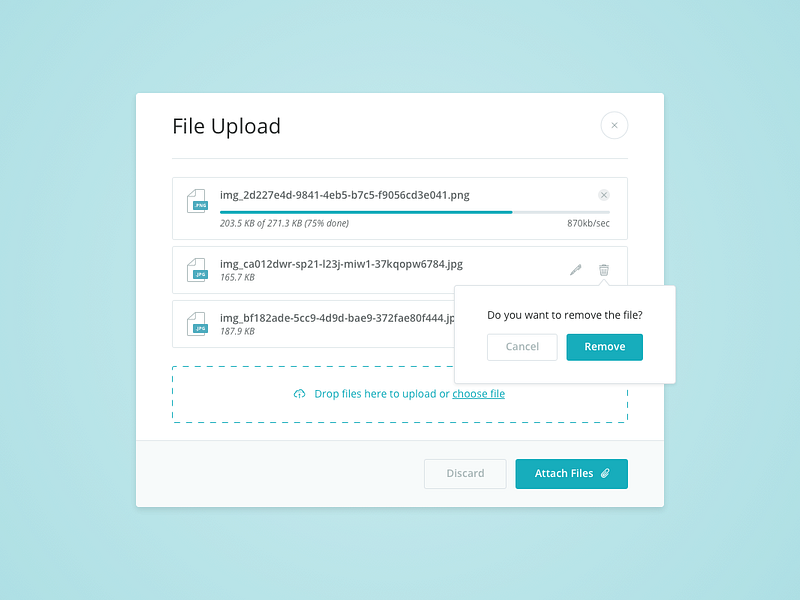 File Uploader by Maciej Jasiński on Dribbble