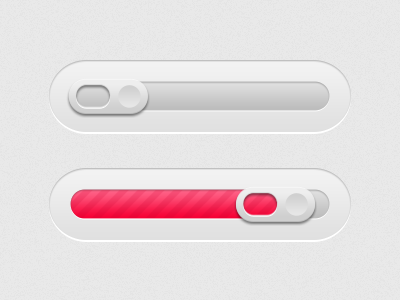 Pink One bar pink progress slide slider ui