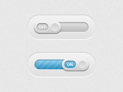 On/Off Sliders ui slider on off progress bar slide blue