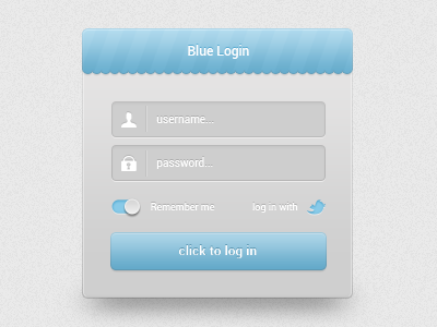 Blue Form blue click form in log login password ui user