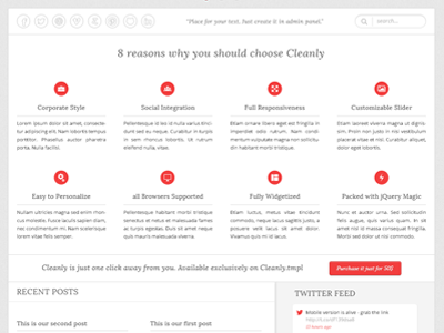 Cleanly. overview cleanly design feed overview template theme title twitter website