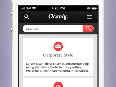 Cleanly. mobi Search & About cleanly design mobi mobile responsive template theme website