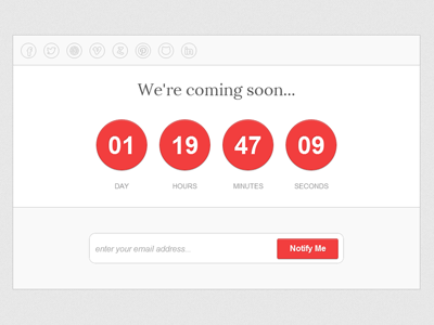 Cleanly. Coming Soon cleanly clock coming counter soon template theme website