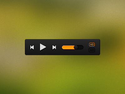 Media Control - Grooveshark'ish style control hd media next panel pause play player previous sd ui volume