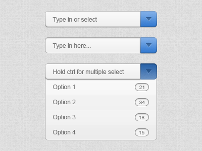 Dropdown: type in + select dropdown in select type ui