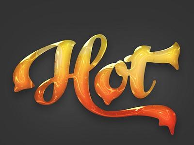 Hot Glossy Dripping Text Effect design hot glossy dripping text effect illustration text effect