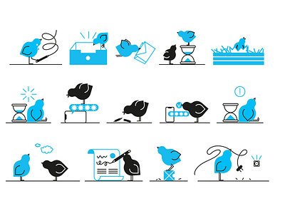Illustrations for Brokers branding character design flat illustration ui vector