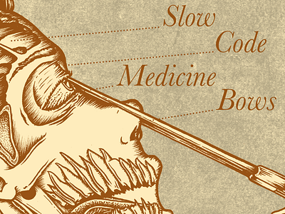 Slow Code x Medicine Bows drawing gigposter illustration poster posterart rockposter