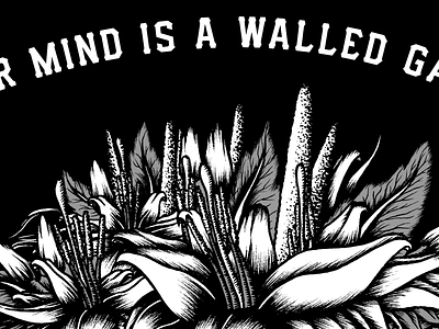 Your mind is Walled Garden bricks death drawing fan art flowers grim reaper illustration lilies westworld