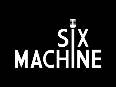 Six Machine Logo band branding identity logo music