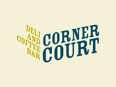 Corner Court Logo bar branding café coffee deli identity logo