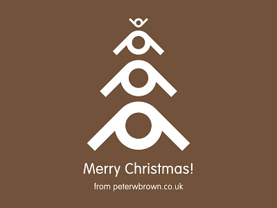 Christmas 2014 brown christmas christmas tree design logo