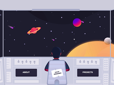 Portfolio Concept illustration portfolio space ui ux