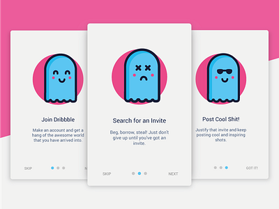 Dribbble Onboarding